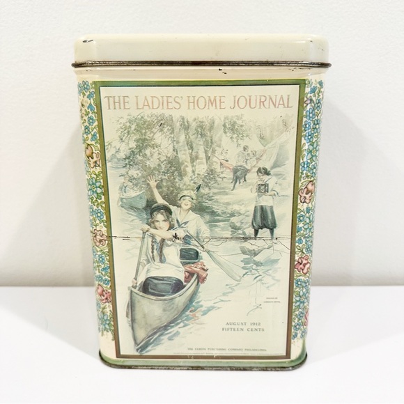 Vintage Ladies' Home Journal Tin Feminine Floral Decor - Picture 9 of 9